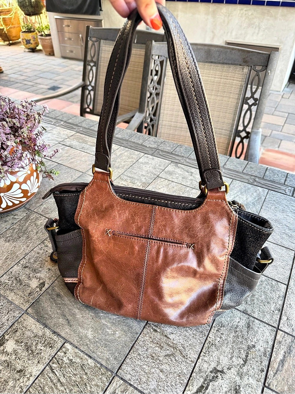 The Sak Brown & Black Shoulder Bag